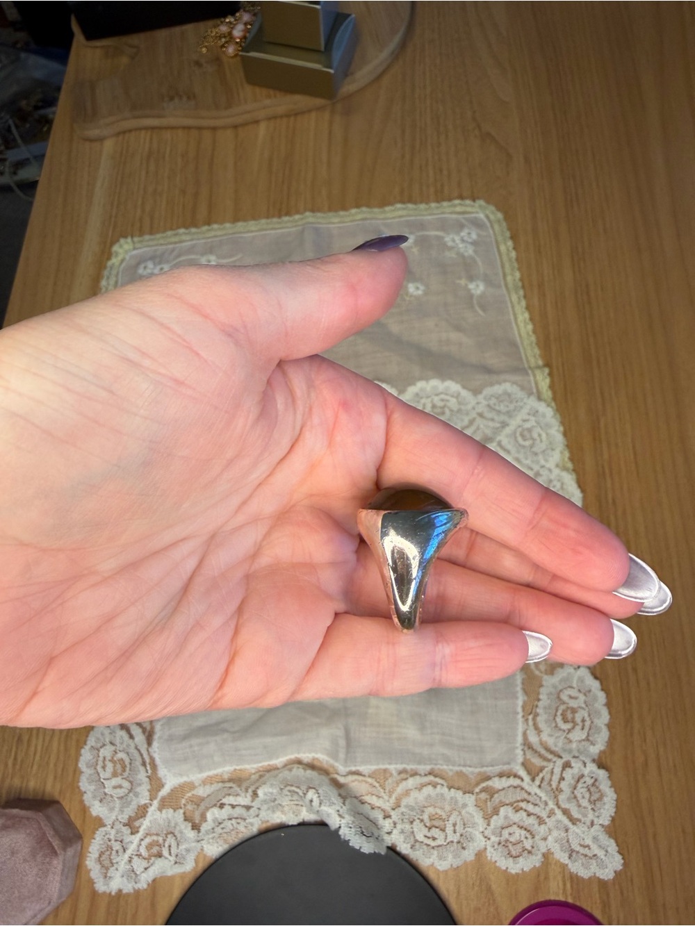 Ultra rare Avon Heart-Shaped mood Ring sz 8.75 - Picture 6 of 12